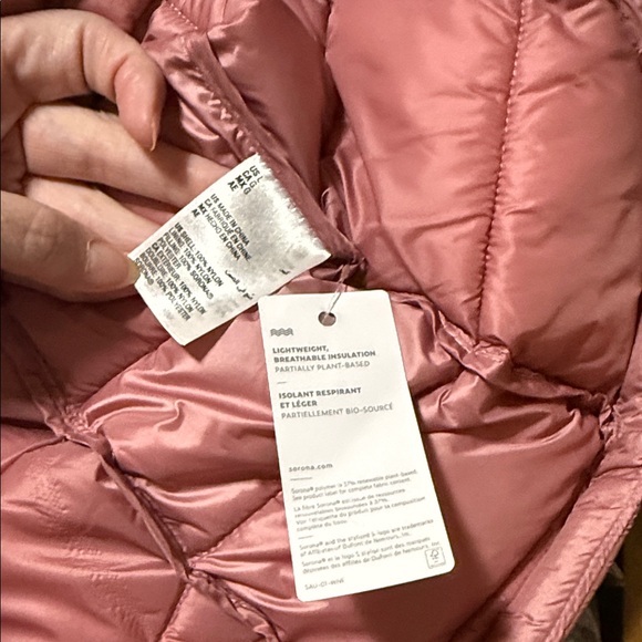 Charter Club Blush Puffer Vest with detachable hoodie and travel bag - Picture 8 of 12